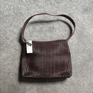 Brown Woven Shoulder Bag